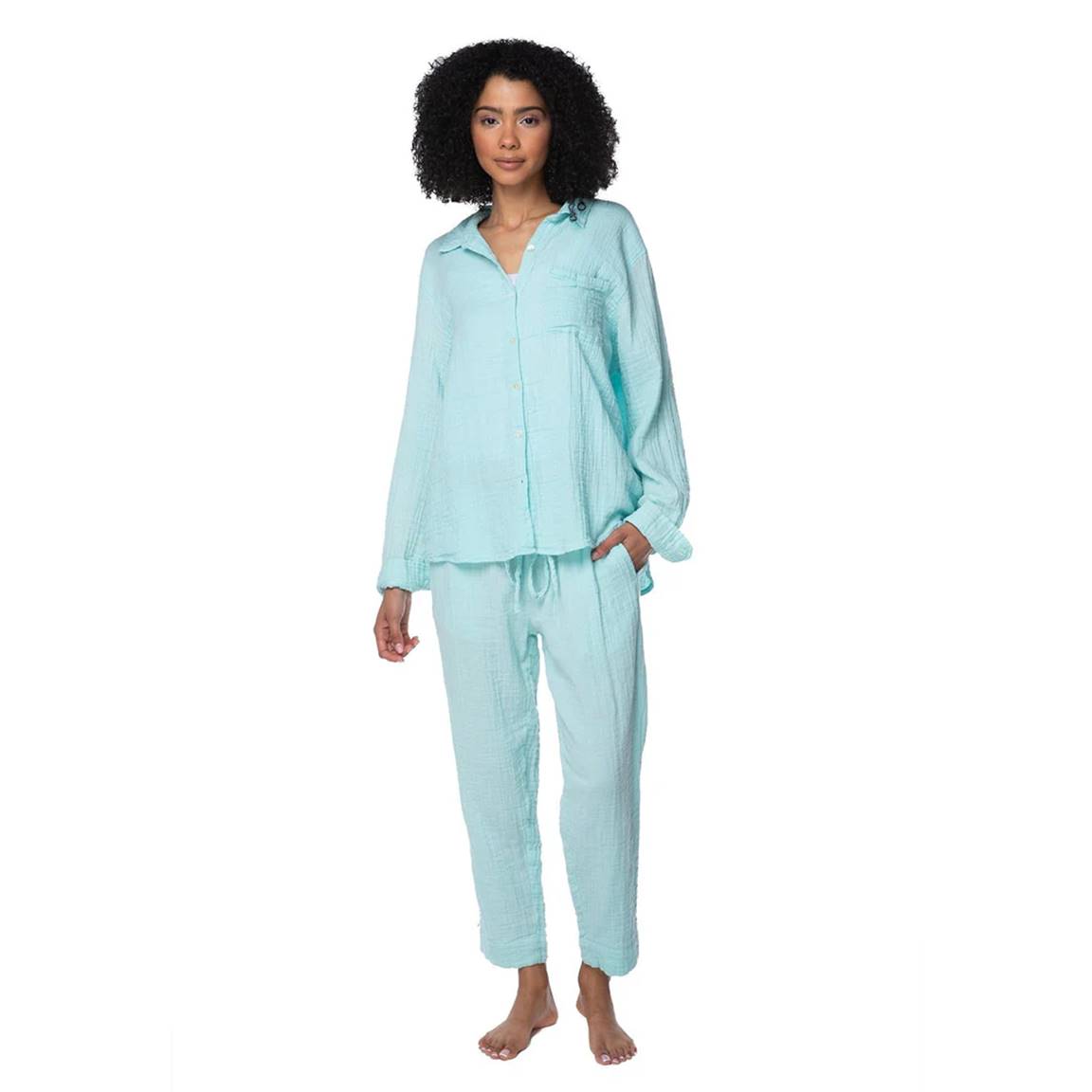 SUBTLE LUXURY - Double Gauze Getaway Lounge Pants - X/S, AQM image