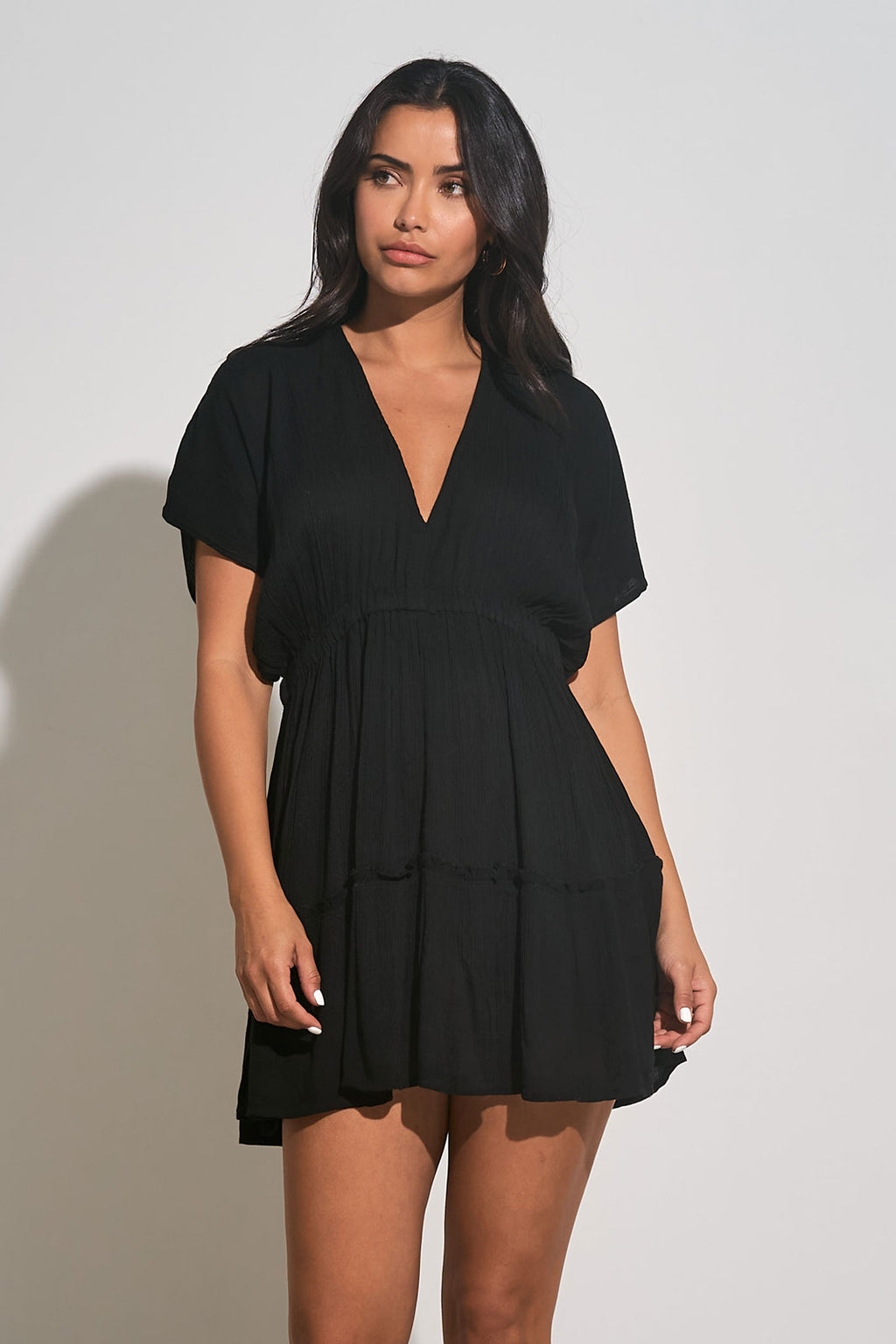 ELAN - Flutter Sleeve Mini-Dress image 5