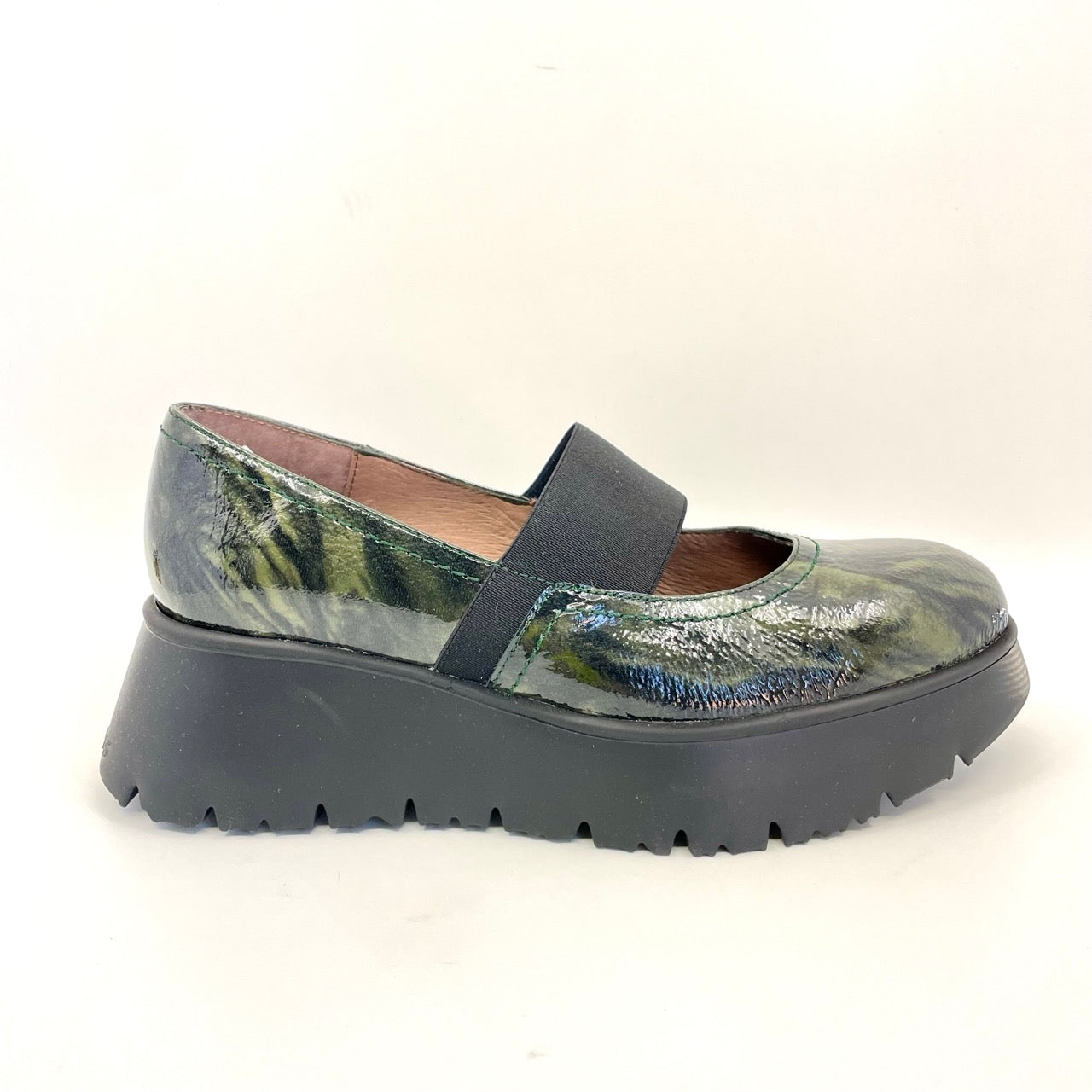 wonders - Marbled Patent Mary Janes - 40, GREEN image