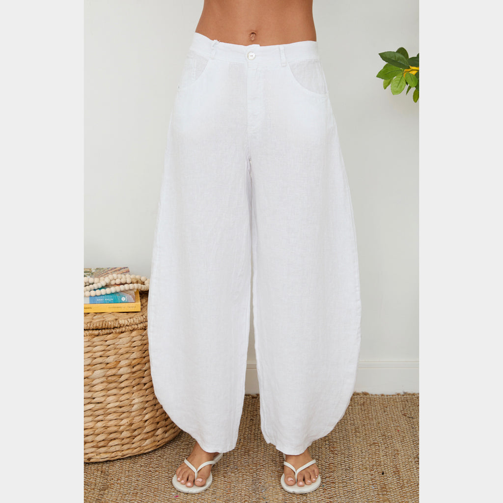 MILIO MILANO - Linen Barrel Pants