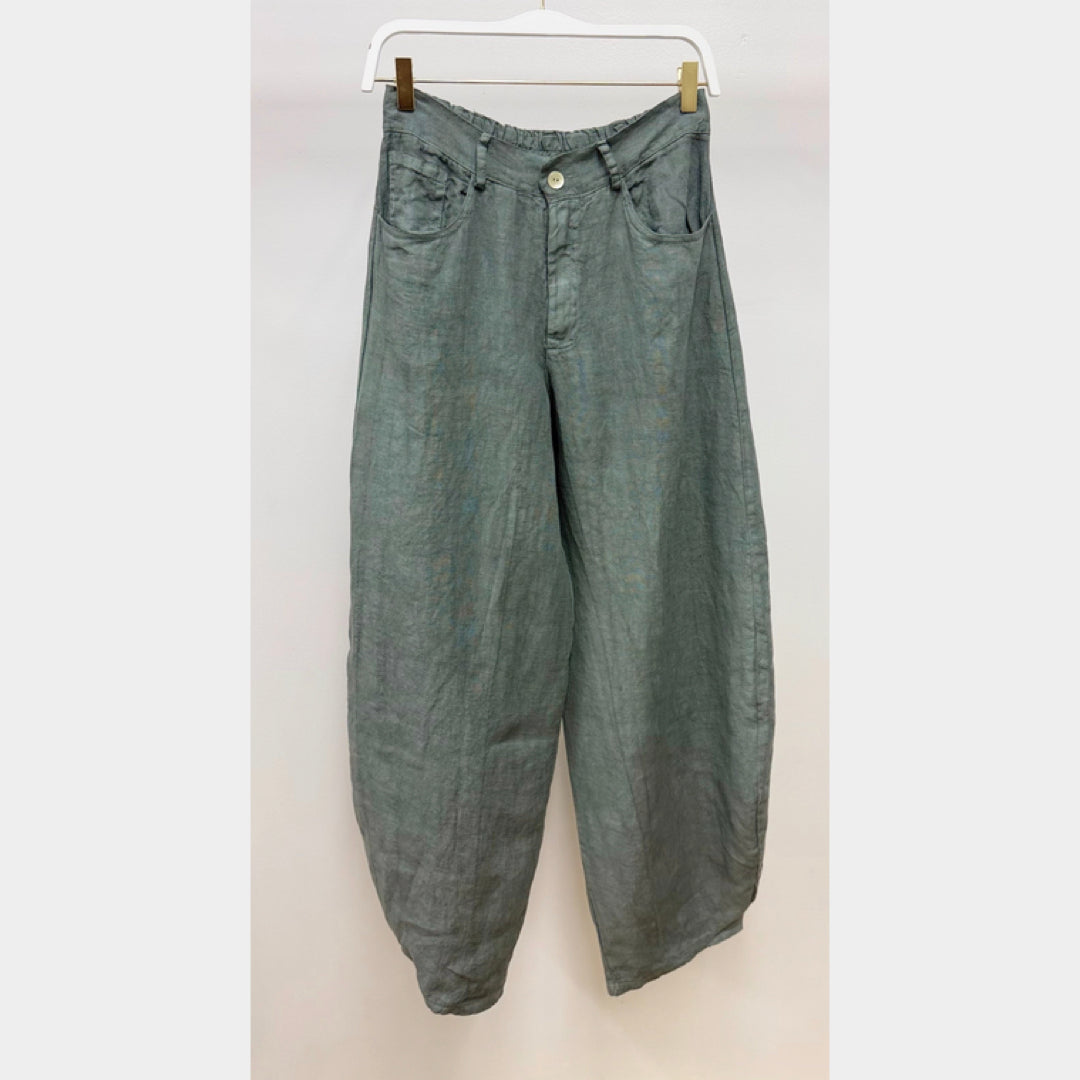 MILIO MILANO - Linen Barrel Pants
