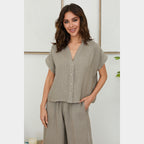 MILIO MILANO - Collard V-Neck Buttondown