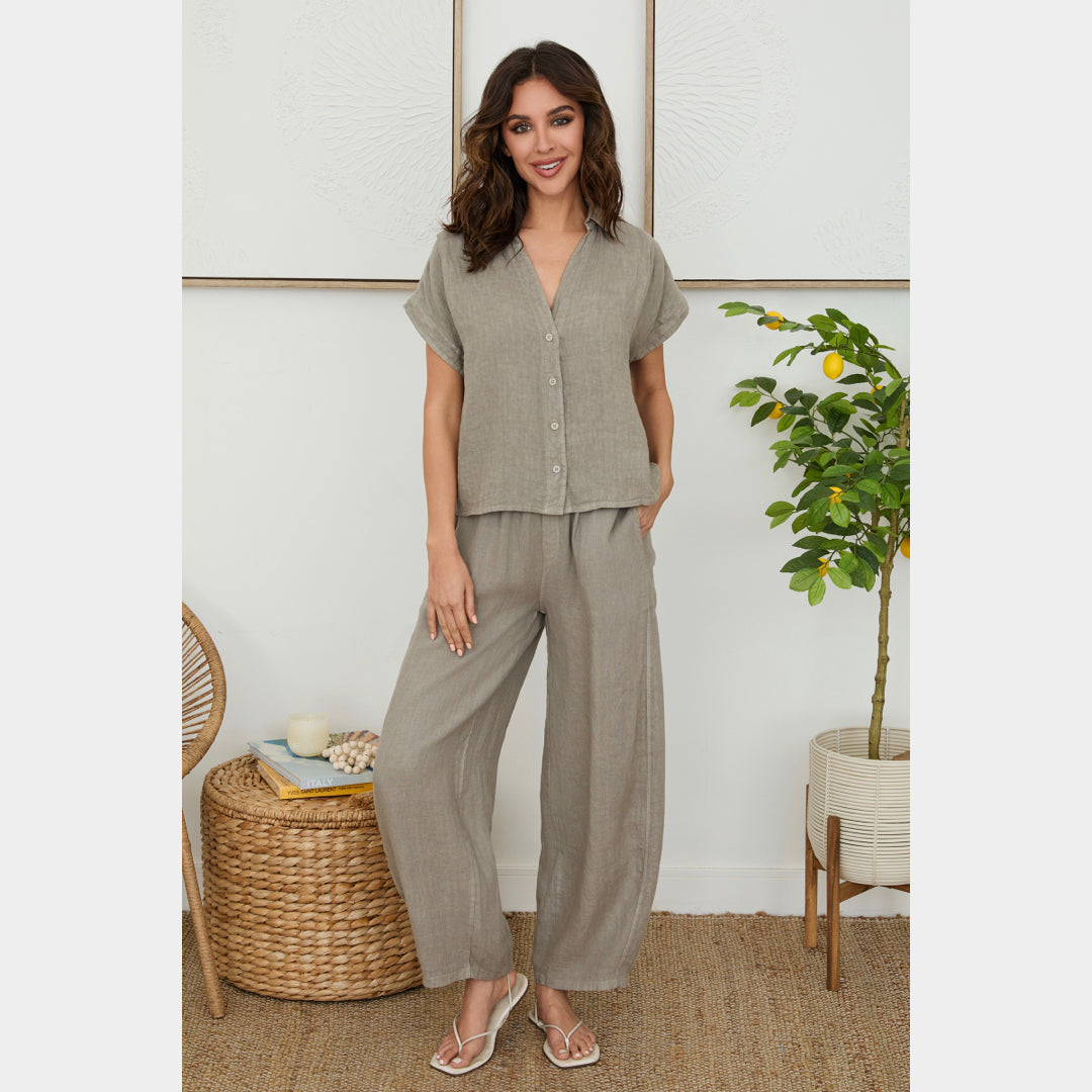 MILIO MILANO - Collard V-Neck Buttondown