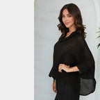 MILIO MILANO - Linen Cowl Neck Top