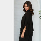 MILIO MILANO - Linen Cowl Neck Top