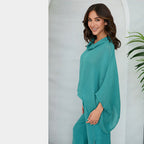 MILIO MILANO - Linen Cowl Neck Top