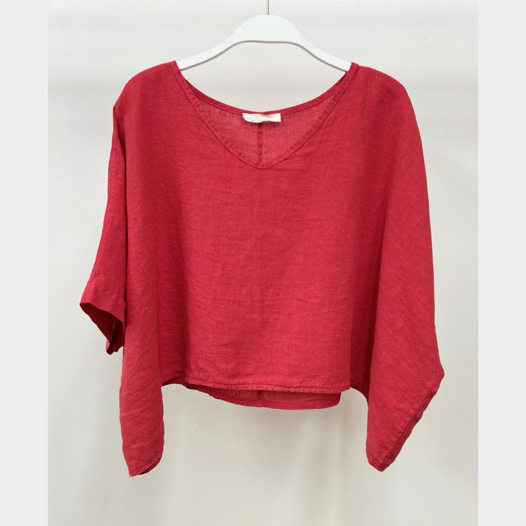 MILIO MILANO - Linen Dolaman Sleeve Top