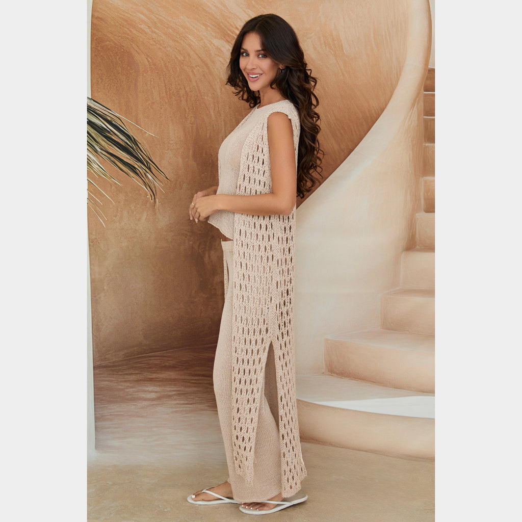 MILIO MILANO - Sleveless Knit Duster Cardgian