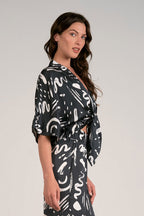Elan - 3/4 Sleeve Tie Top image 1
