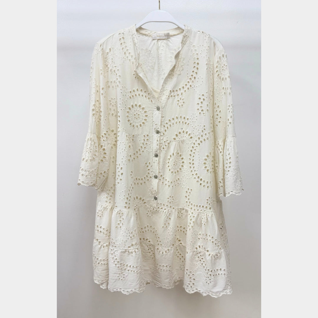 MILIO MILANO - Eyelet Tunic Dress