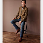 JOHNSTON & MURPHY - Faux Suede  Full Zip Jacket