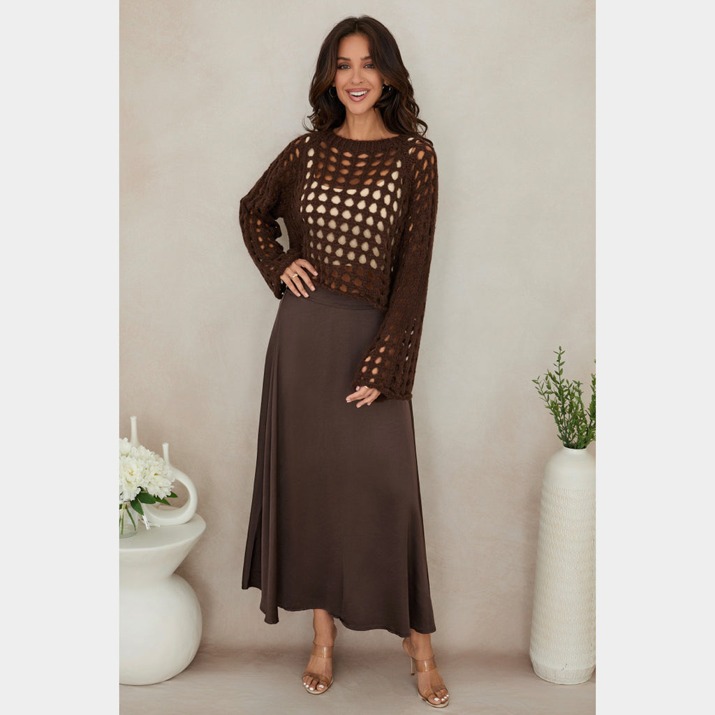MILIO MILANO - Fuzzy Crochet Crop Sweater