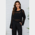 MILIO MILANO - Fuzzy Crochet Crop Sweater