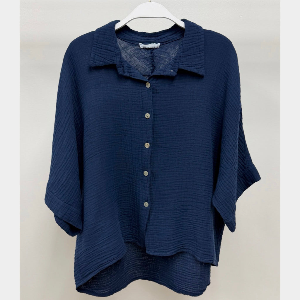 MILIO MILANO - Button Down Gauze Top