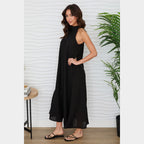 MILIO MILANO - Halter Linen Maxi Dress