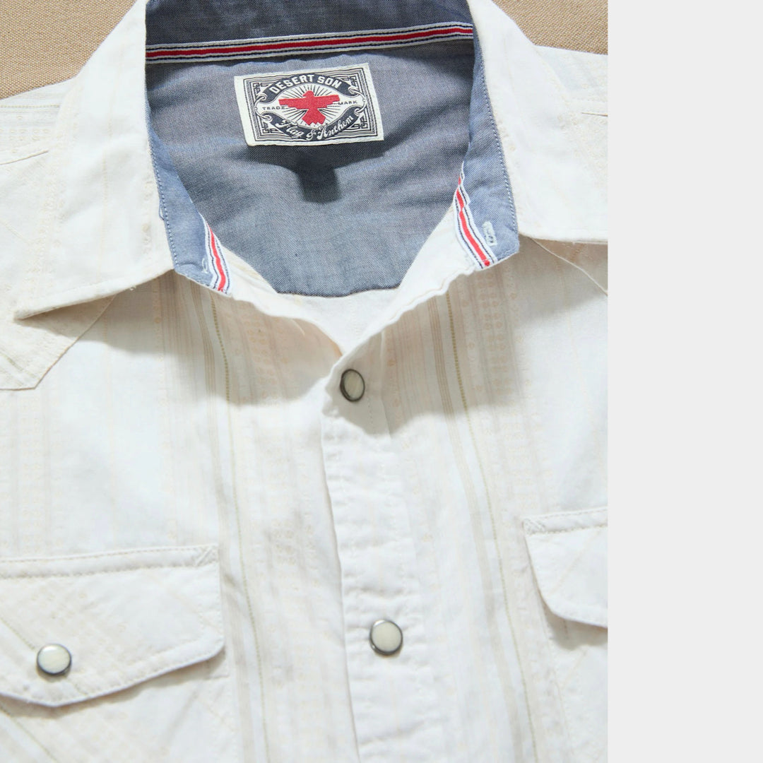 FLAG AND ANTHEM - Hueyton Textured Western Shirt