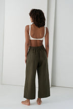 LILLY - PILLY - Ivy Linen Crop Pants