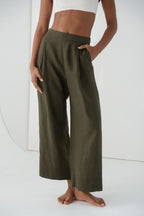 LILLY - PILLY - Ivy Linen Crop Pants