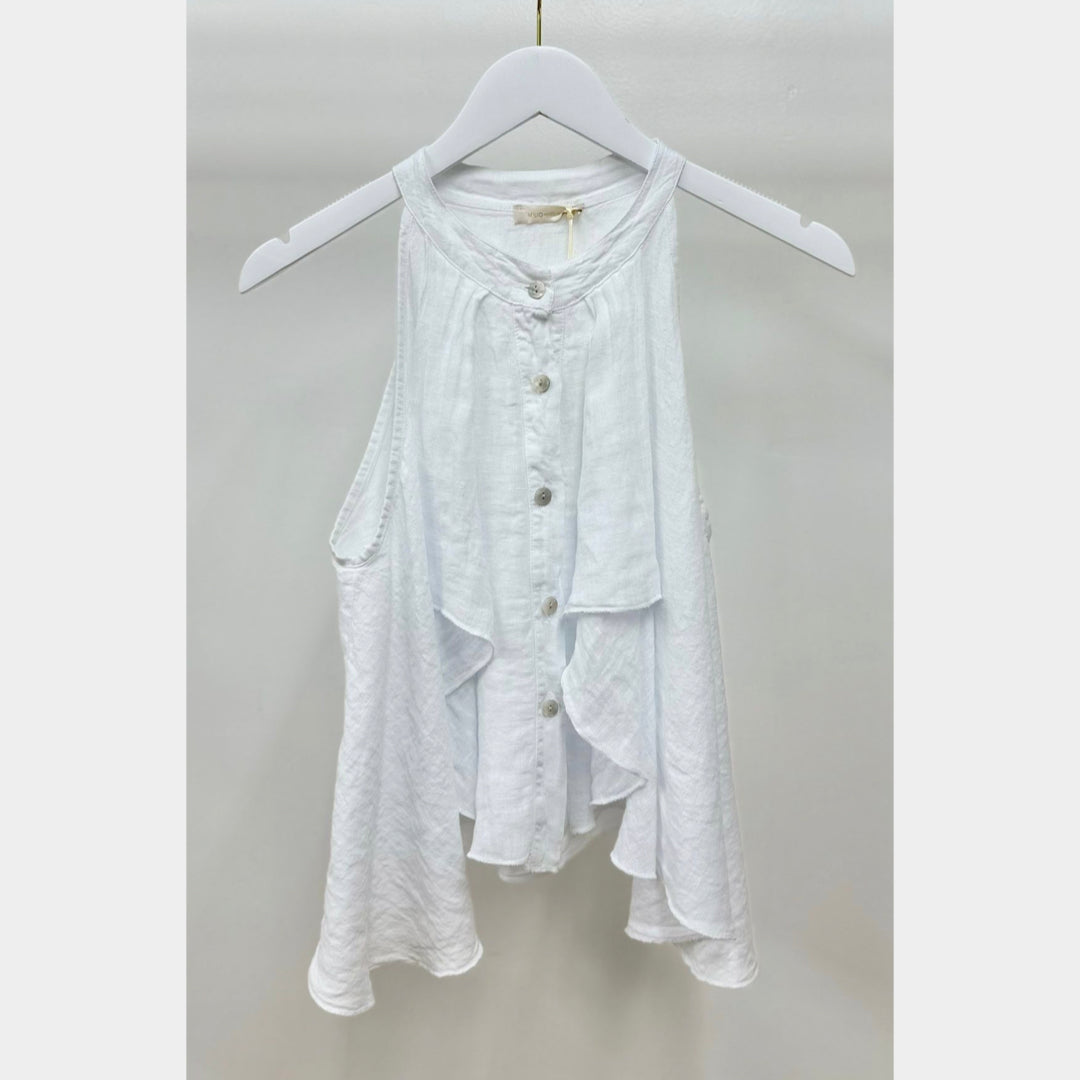 MILIO MILANO - Linen Sleeveless Top