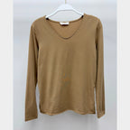 MILIO MILANO - Rolled Raw LS Scoop Neck Tee