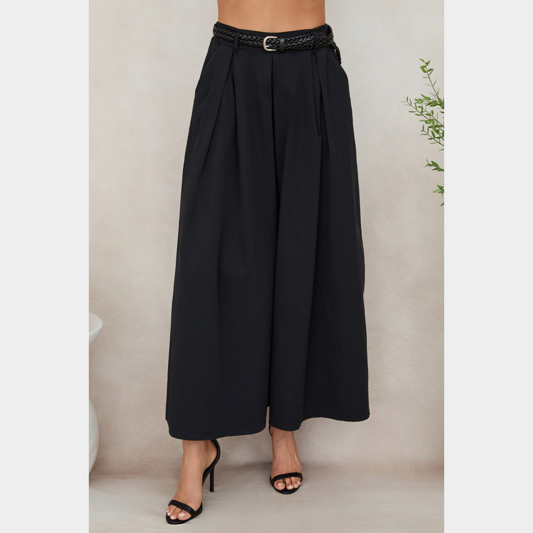 MILIO MILANO - Wide Leg Cotton Palazzo Pant