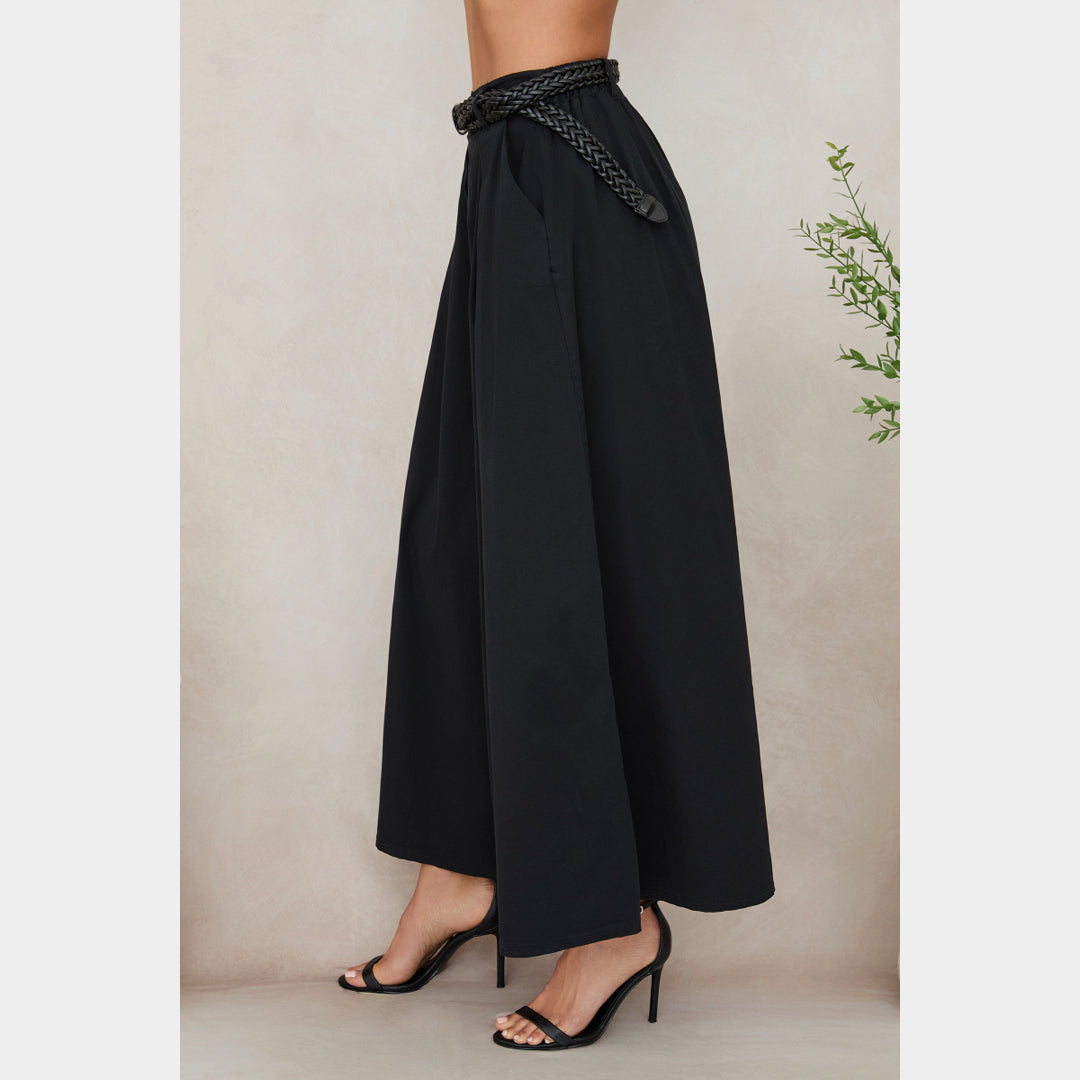 MILIO MILANO - Wide Leg Cotton Palazzo Pant