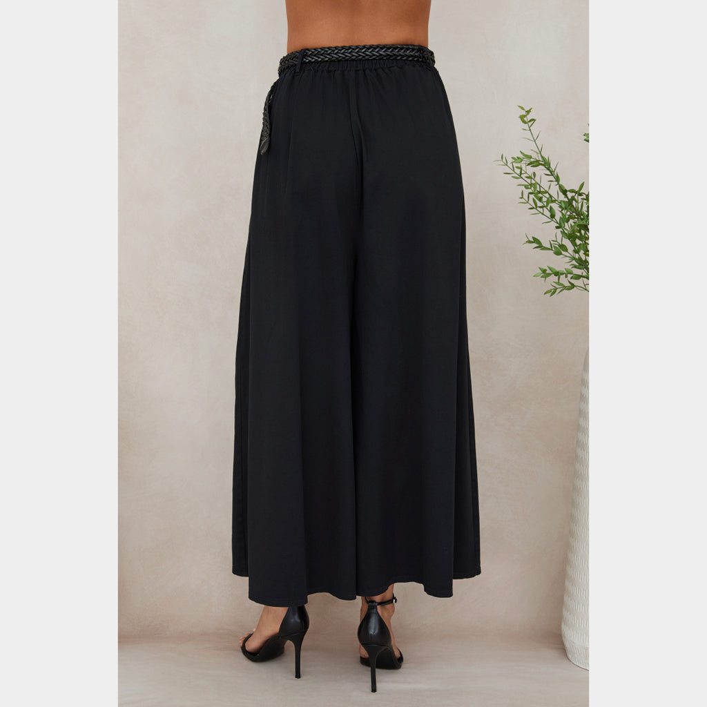 MILIO MILANO - Wide Leg Cotton Palazzo Pant