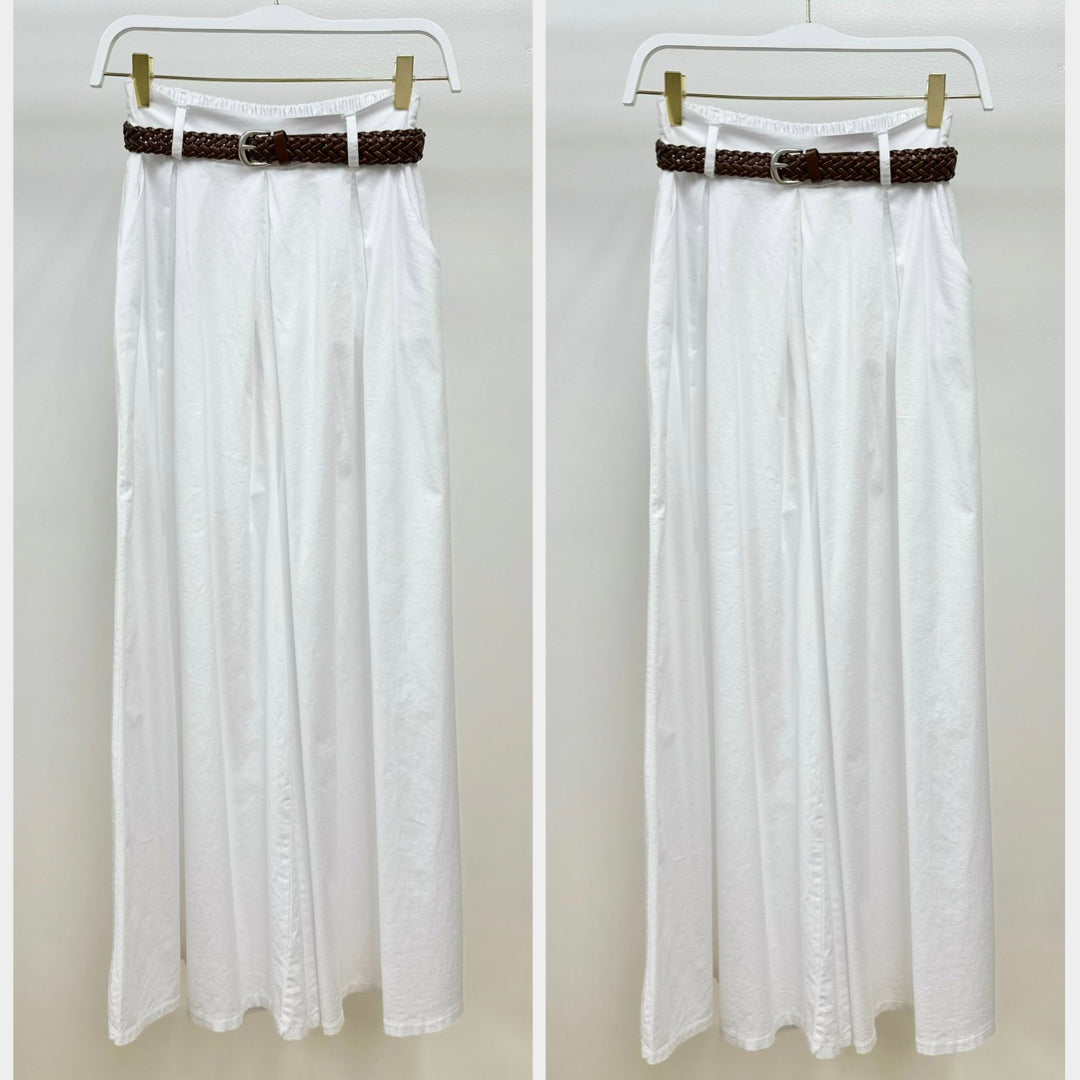 MILIO MILANO - Wide Leg Cotton Palazzo Pant