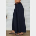 MILIO MILANO - Wide Leg Cotton Palazzo Pant