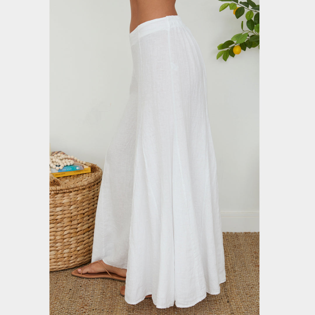 MILIO MILANO - Wide Leg Linen Plazzo Pants
