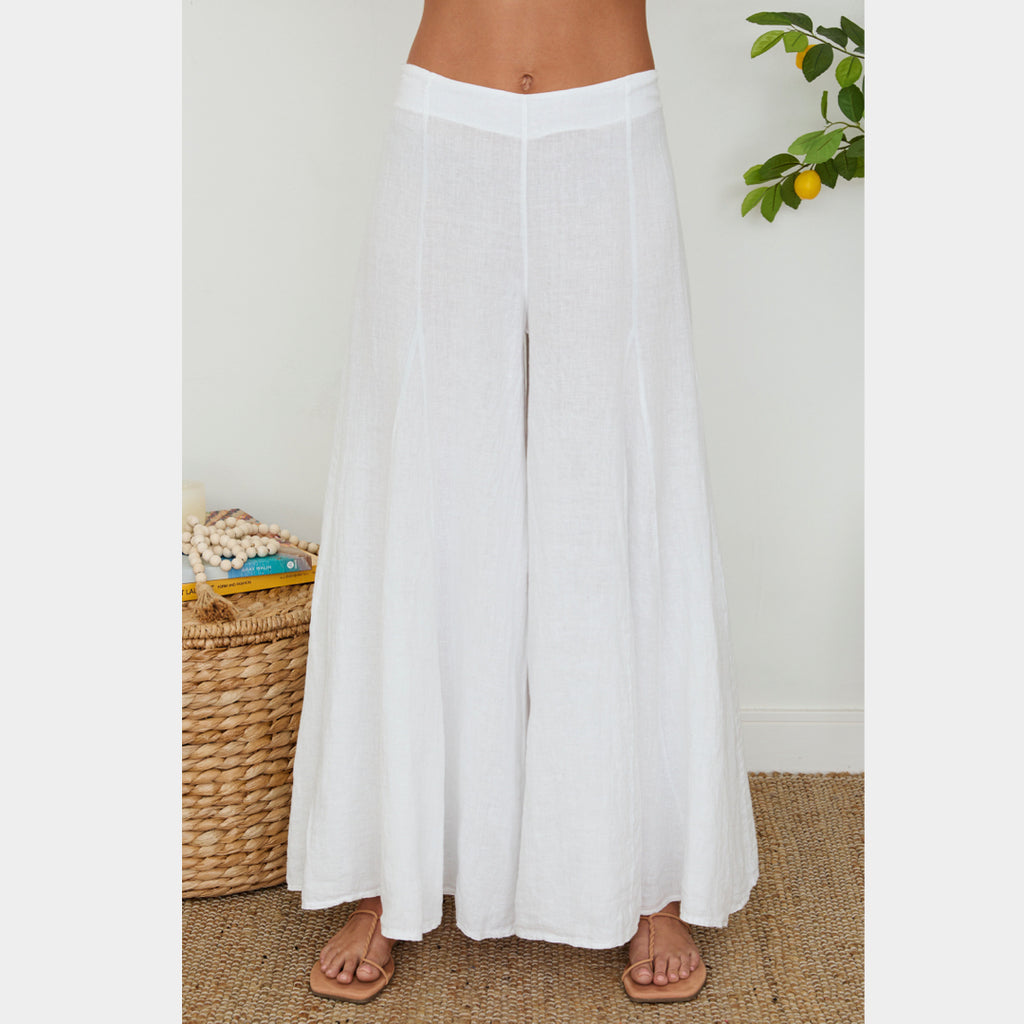 MILIO MILANO - Wide Leg Linen Plazzo Pants