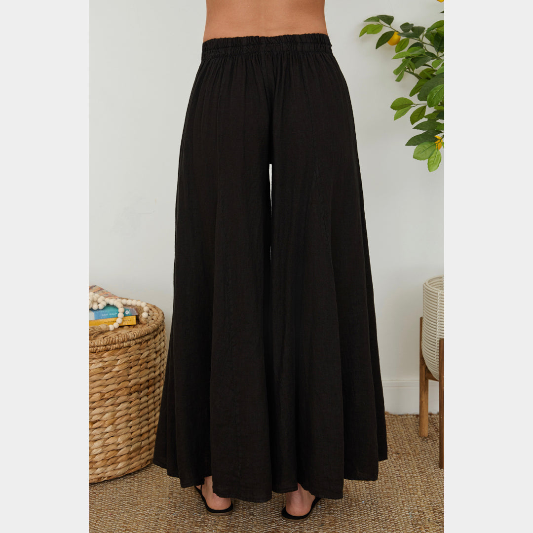 MILIO MILANO - Wide Leg Linen Plazzo Pants