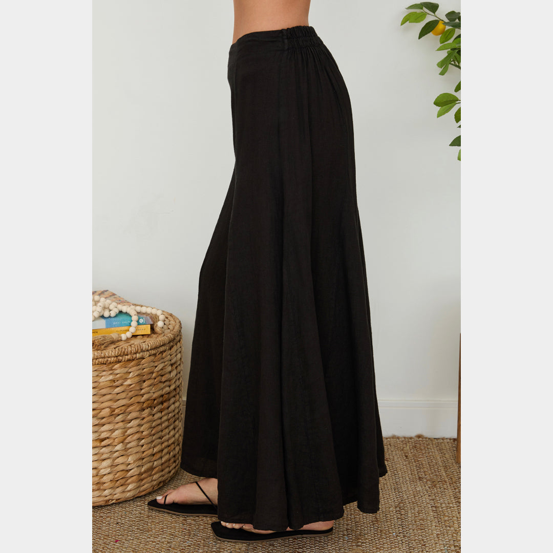 MILIO MILANO - Wide Leg Linen Plazzo Pants