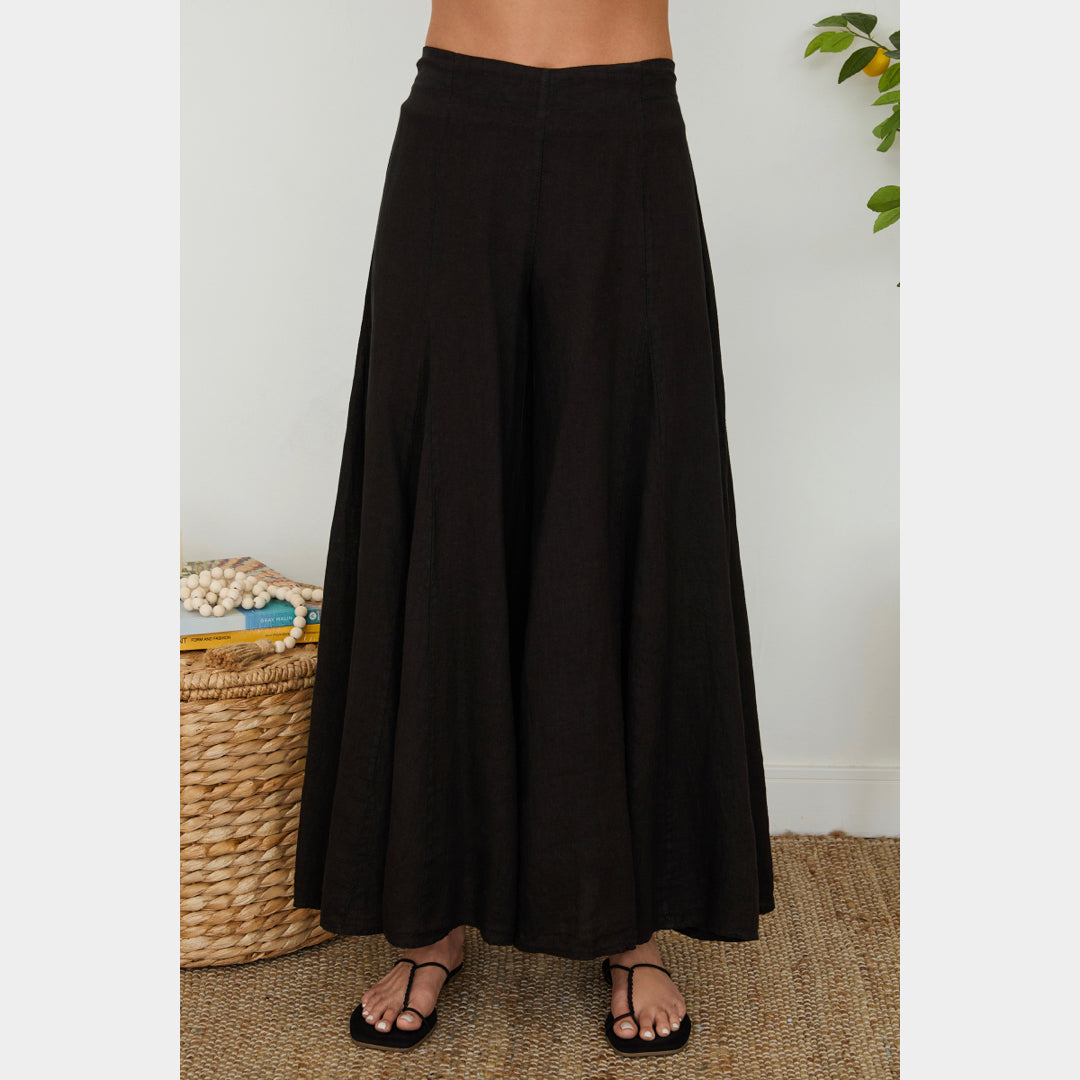 MILIO MILANO - Wide Leg Linen Plazzo Pants