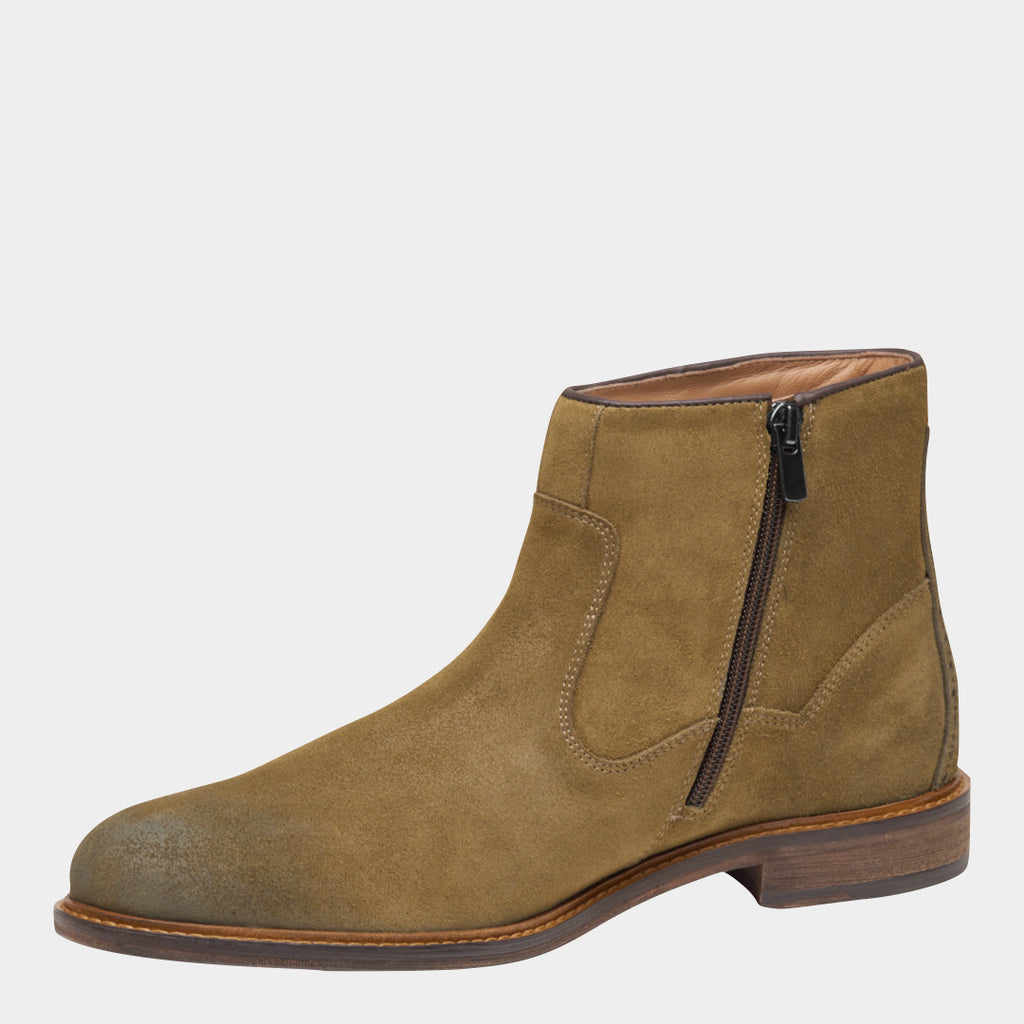 JOHNSTON & MURPHY - Ripley Side Zip Suede Boot