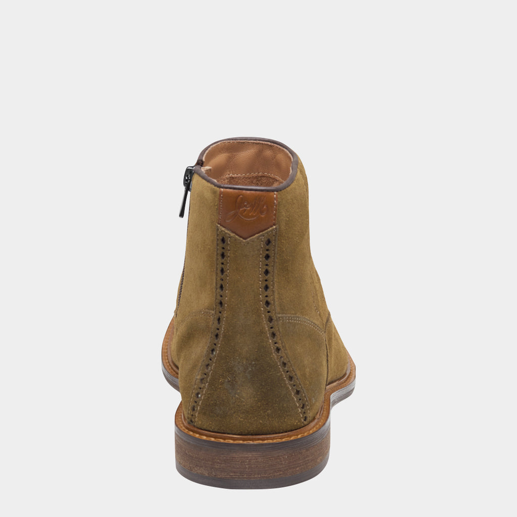 JOHNSTON & MURPHY - Ripley Side Zip Suede Boot
