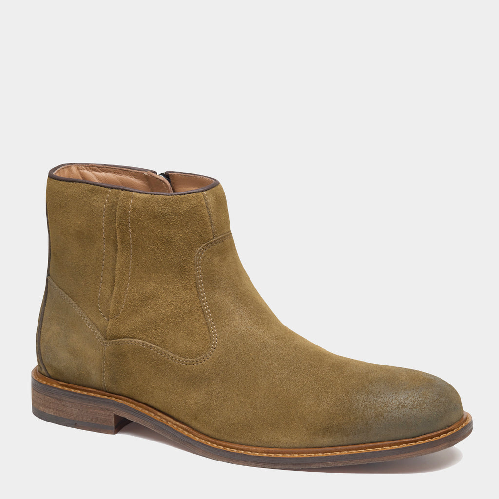JOHNSTON & MURPHY - Ripley Side Zip Suede Boot