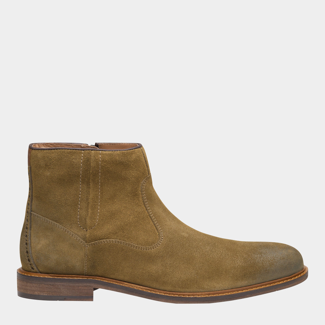 JOHNSTON & MURPHY - Ripley Side Zip Suede Boot
