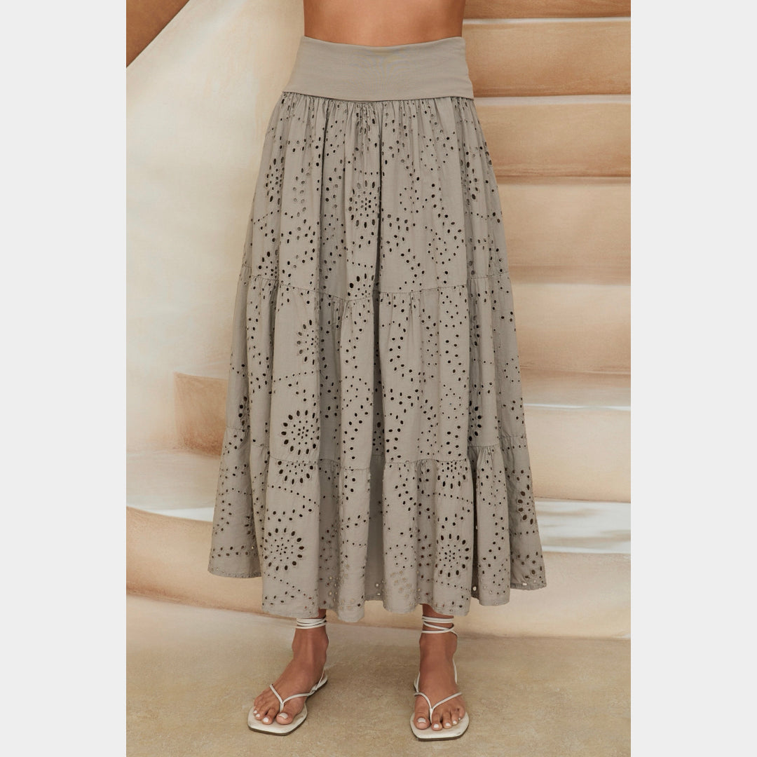 MILIO MILANO - Eyelet Skirt