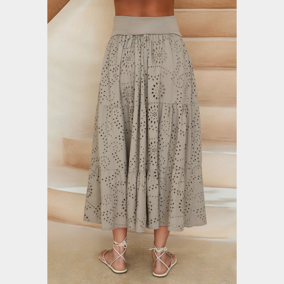 MILIO MILANO - Eyelet Skirt