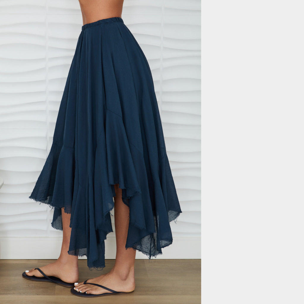 MILIO MILANO - Raw Edge Cotton Skirt