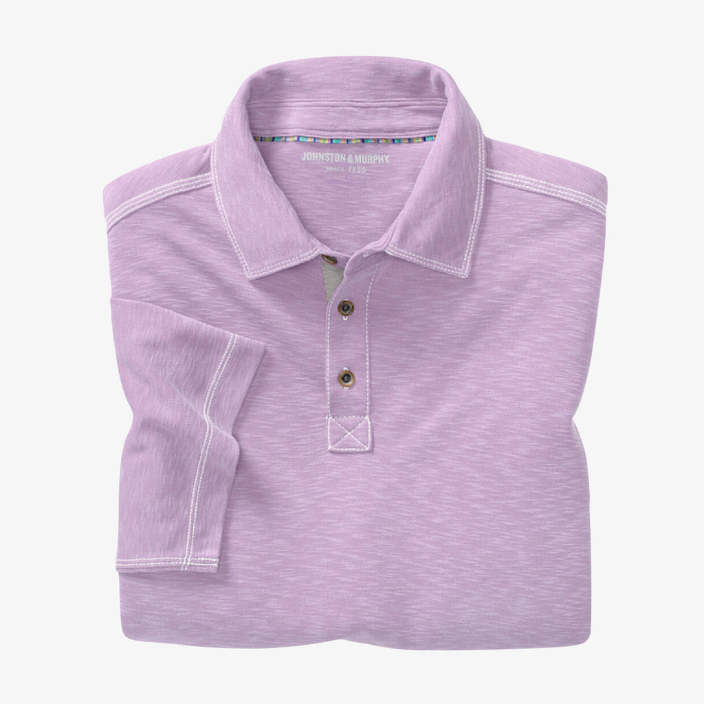 Johnston & Murphy - Vintage Slub Polo / lavender