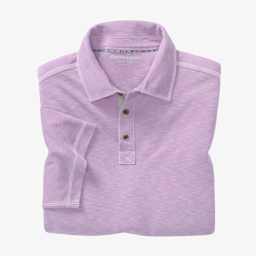 Johnston & Murphy - Vintage Slub Polo / lavender