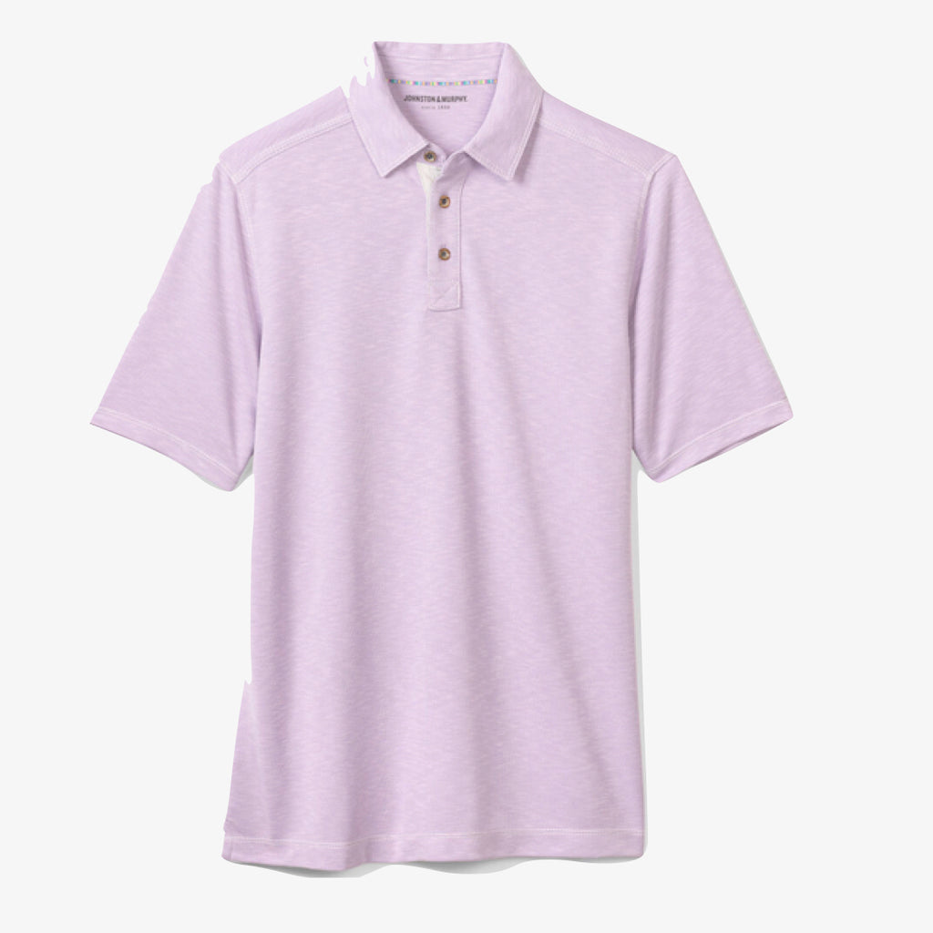 Johnston & Murphy - Vintage Slub Polo / lavender