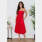 MILIO MILANO - Strapless Midi Dress