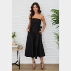 MILIO MILANO - Strapless Midi Dress
