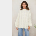MILIO MILANO - Cascading Cable Knit Sweater