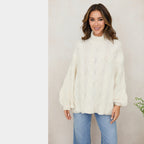 MILIO MILANO - Cascading Cable Knit Sweater