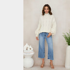 MILIO MILANO - Cascading Cable Knit Sweater