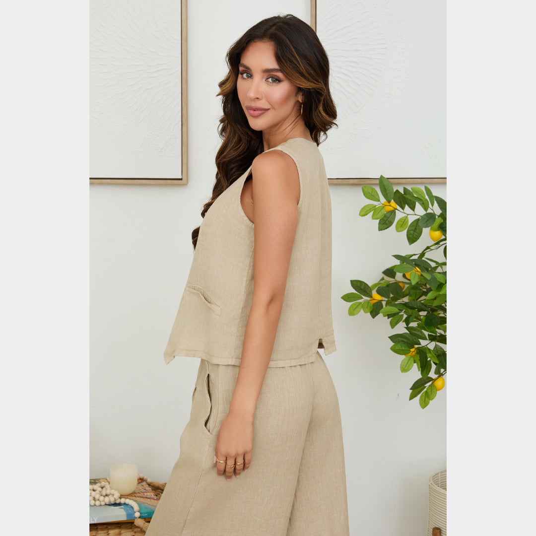 MILIO MILANO - Linen Vest